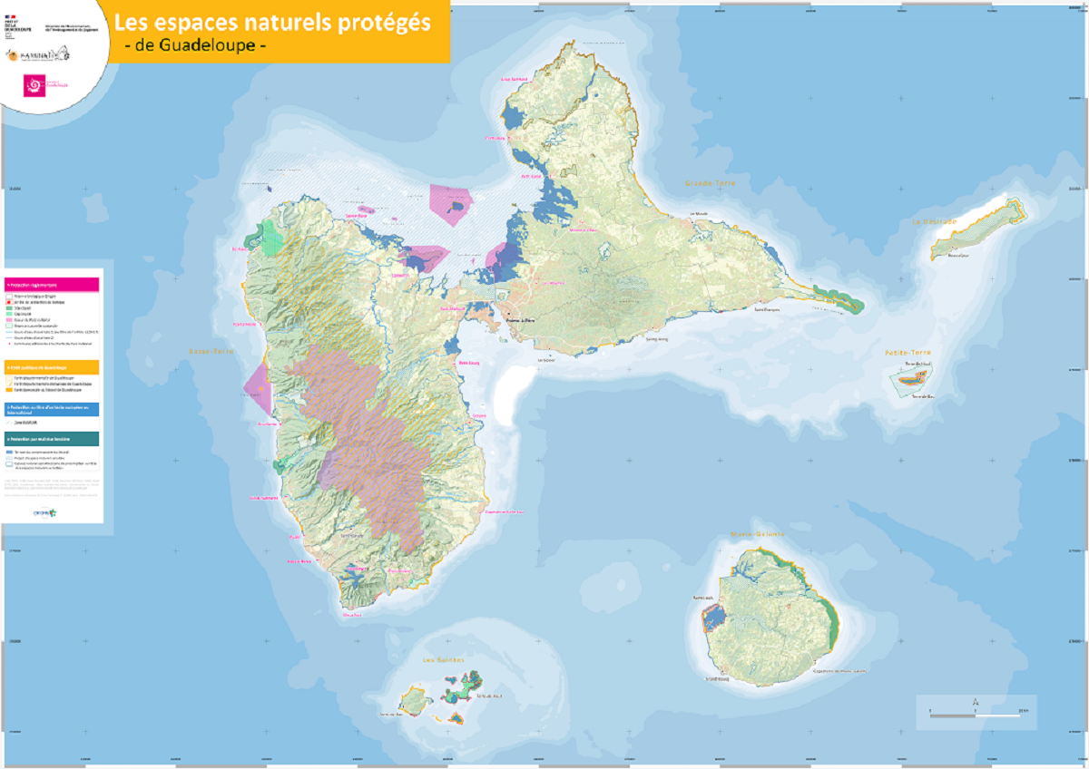 Les espaces naturels protégés de guadeloupe